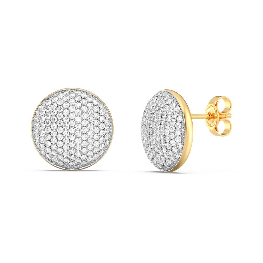 Hello Ella Sphere Studs in White