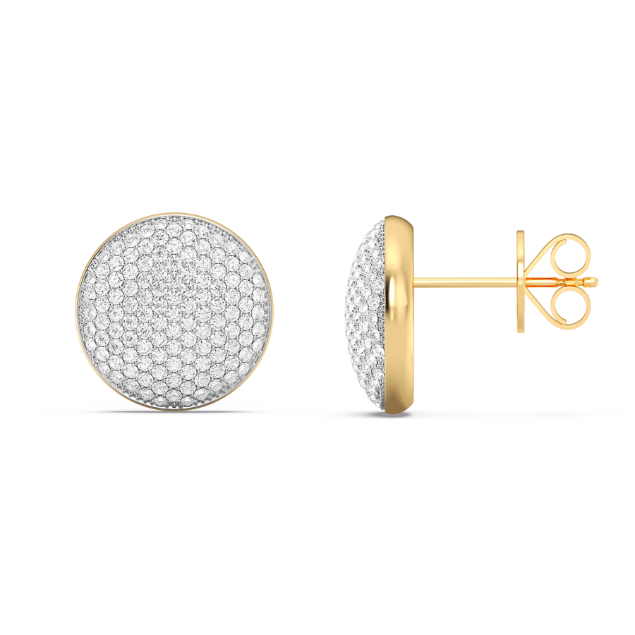 Hello Ella Sphere Studs in White