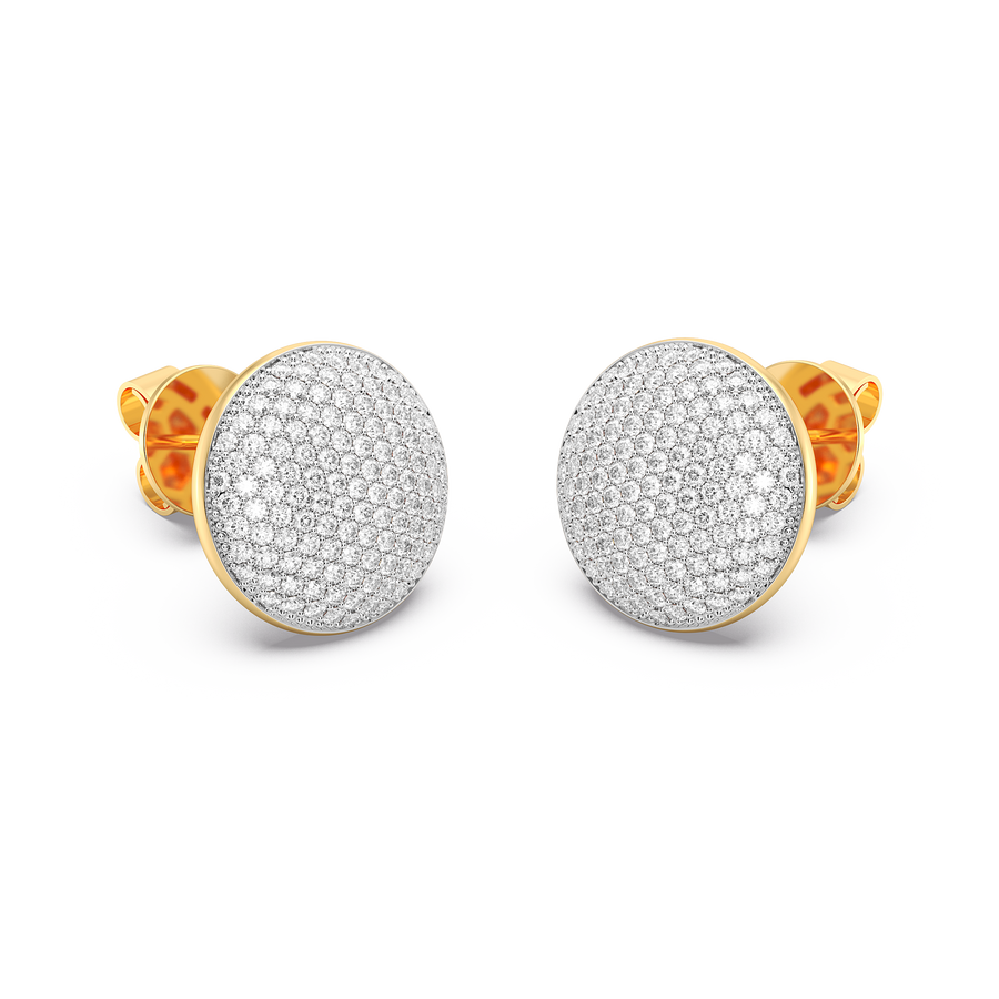 Hello Ella Sphere Studs in White