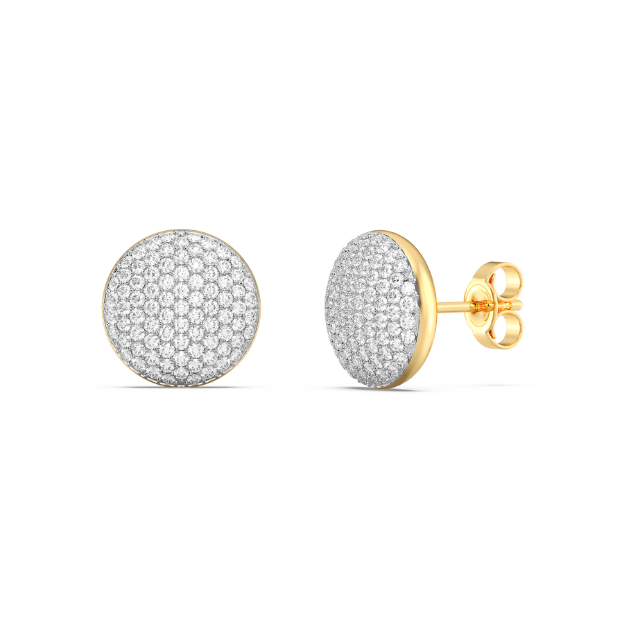 Hello Ella Sphere Studs in White