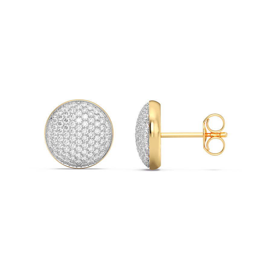 Hello Ella Sphere Studs in White