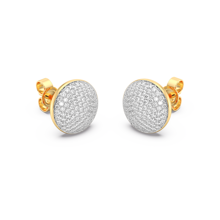 Hello Ella Sphere Studs in White