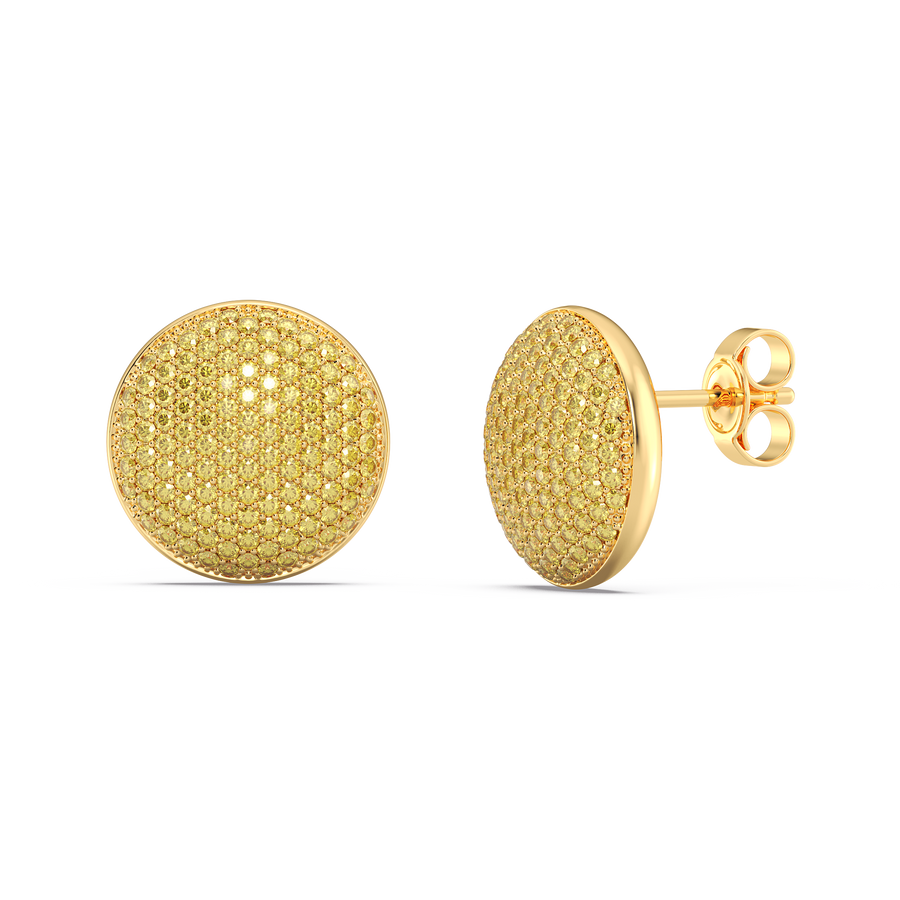 Hello Ella Sphere Studs in Yellow