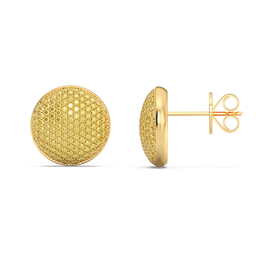 Hello Ella Sphere Studs in Yellow