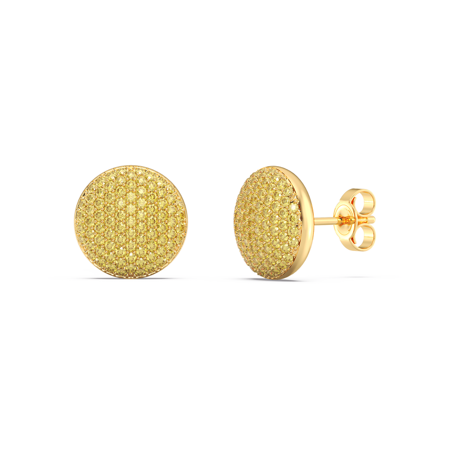 Hello Ella Sphere Studs in Yellow