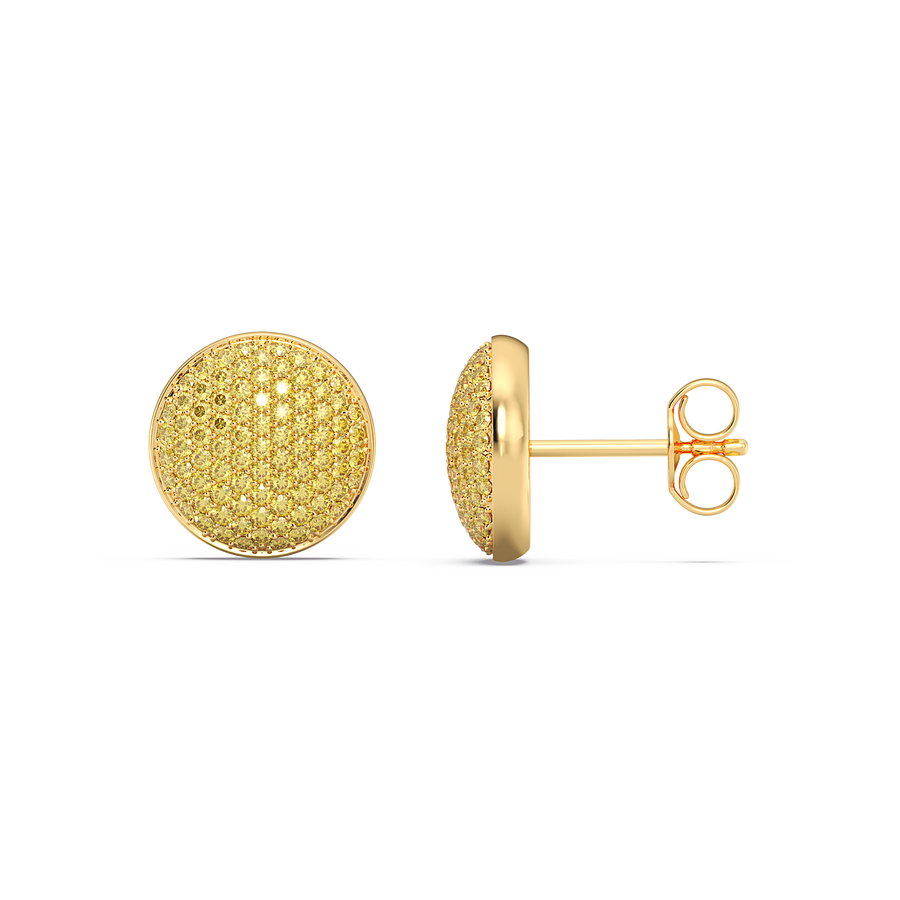 Hello Ella Sphere Studs in Yellow