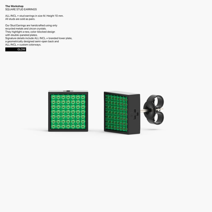 Square Studs Earrings in Glow