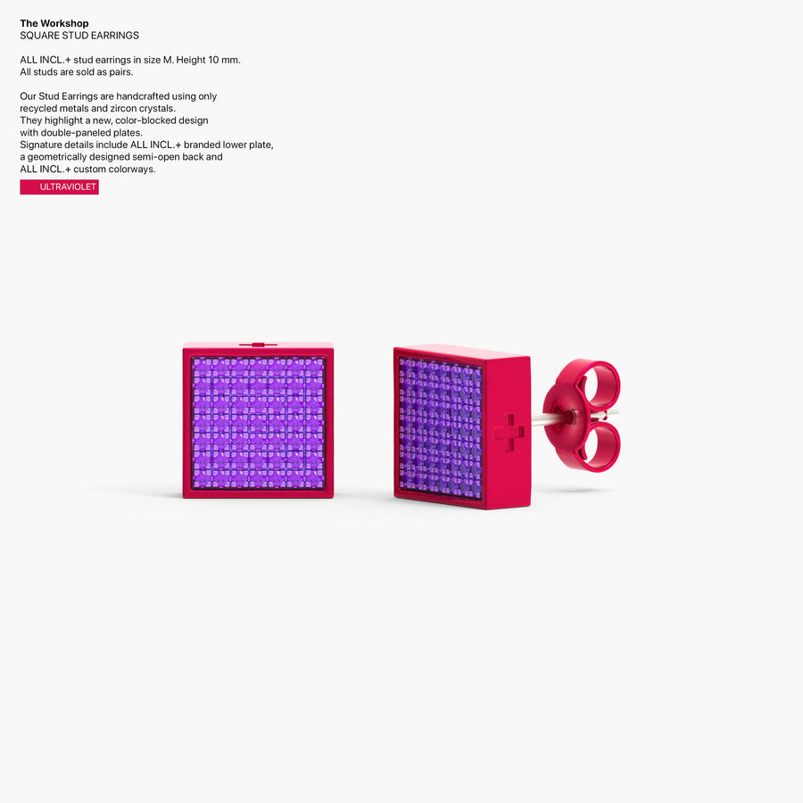 Square Studs Earrings in Ultraviolet