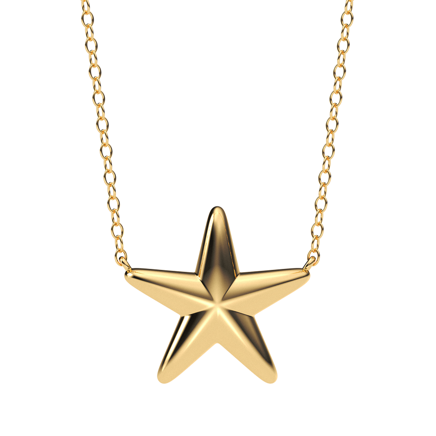 Hello Ella Star Pendant Necklace in Gold