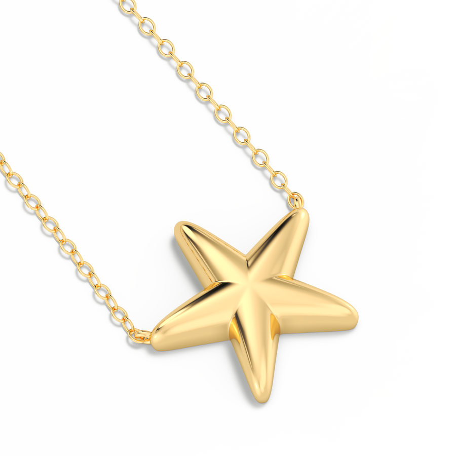 Hello Ella Star Pendant Necklace in Gold