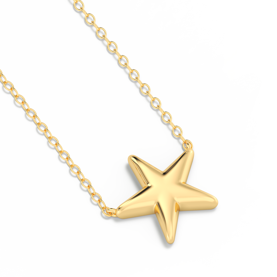 Hello Ella Star Pendant Necklace in Gold