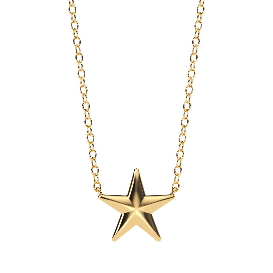 Hello Ella Star Pendant Necklace in Gold