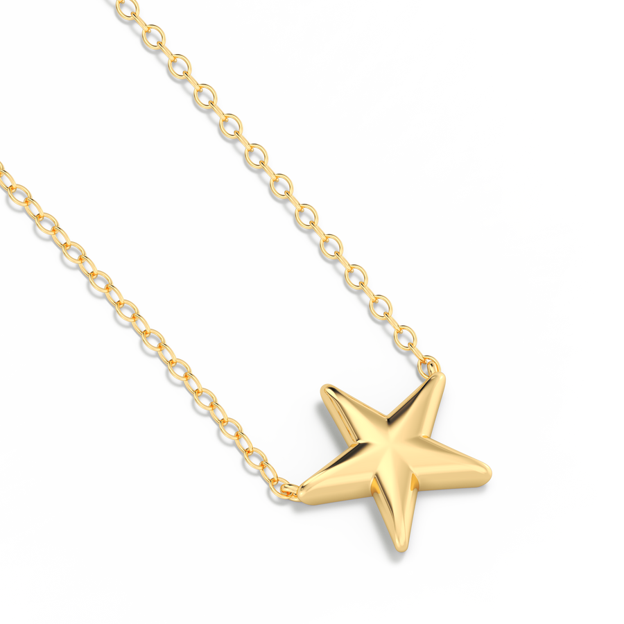 Hello Ella Star Pendant Necklace in Gold