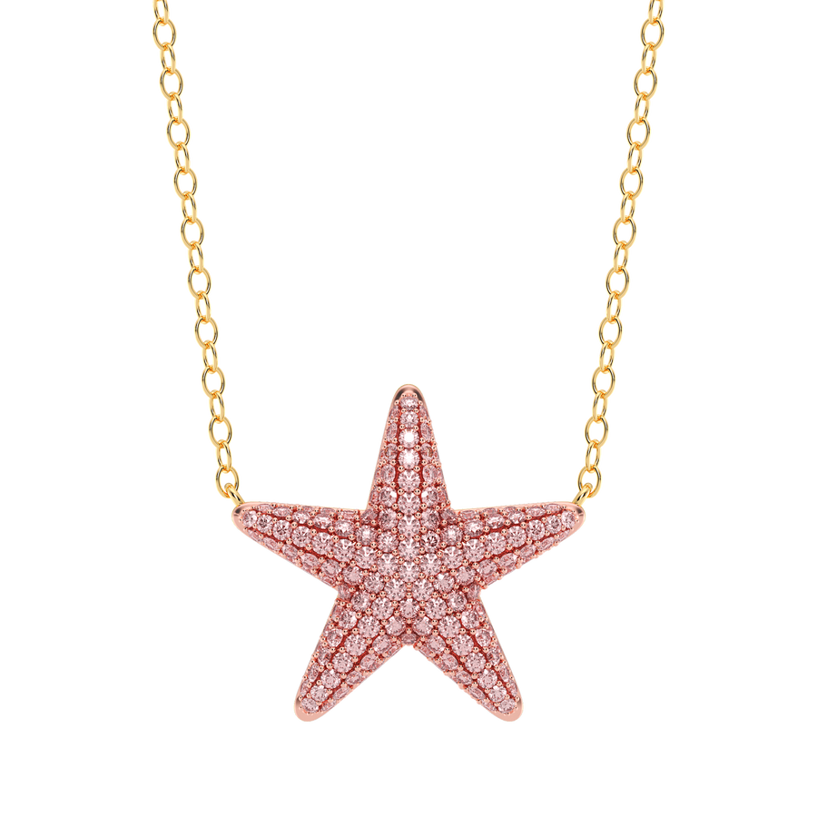 Hello Ella Star Pendant Necklace in Pink