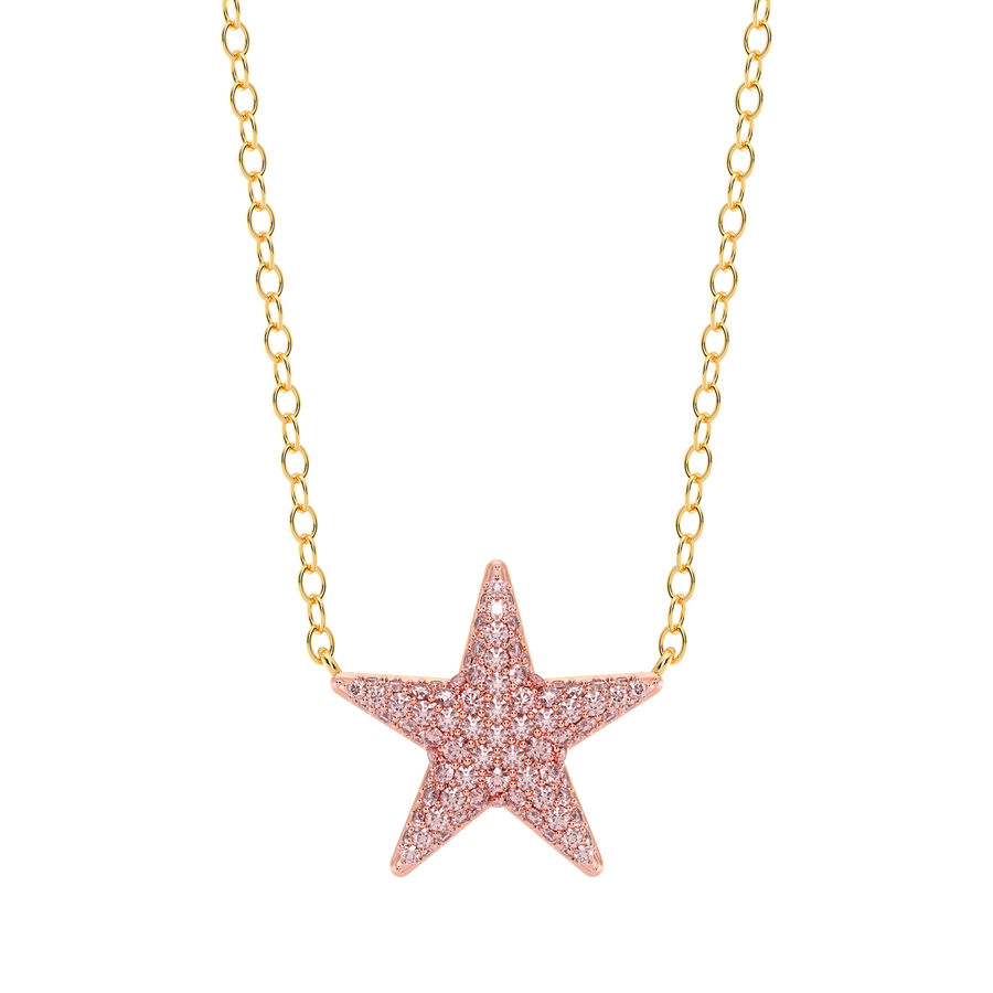Hello Ella Star Pendant Necklace in Pink