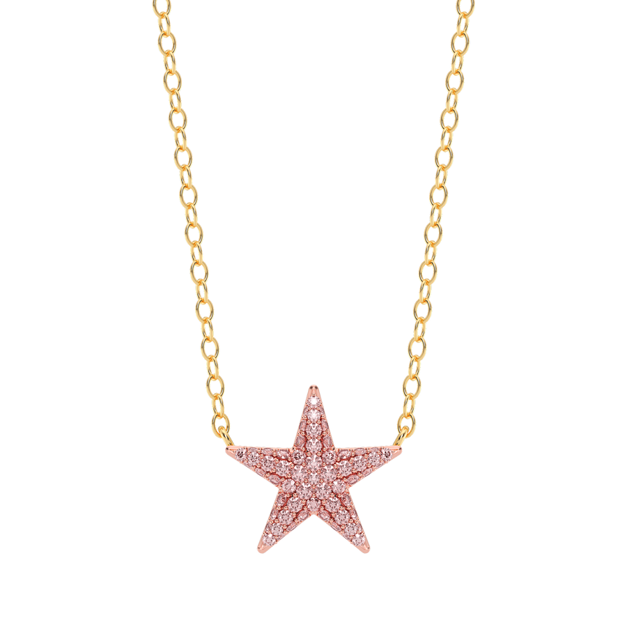 Hello Ella Star Pendant Necklace in Pink