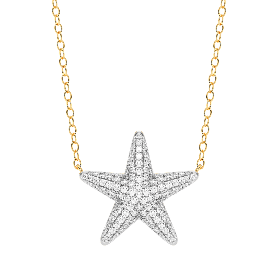 Hello Ella Star Pendant Necklace in White