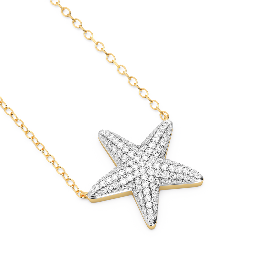 Hello Ella Star Pendant Necklace in White