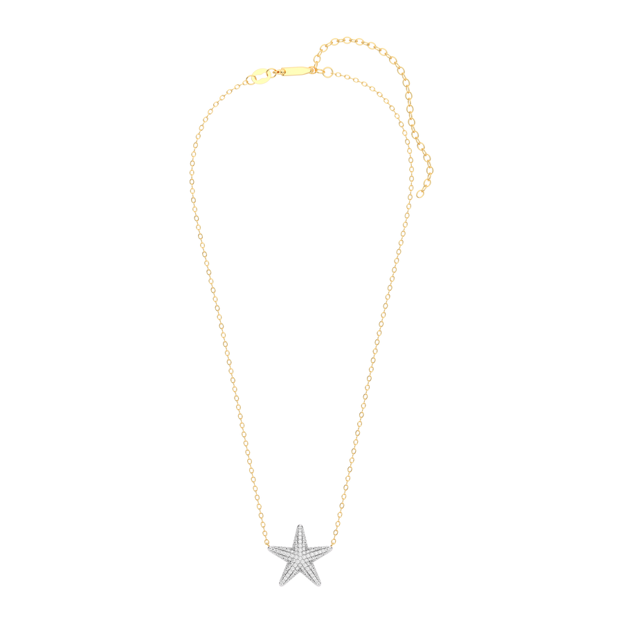 Hello Ella Star Pendant Necklace in White