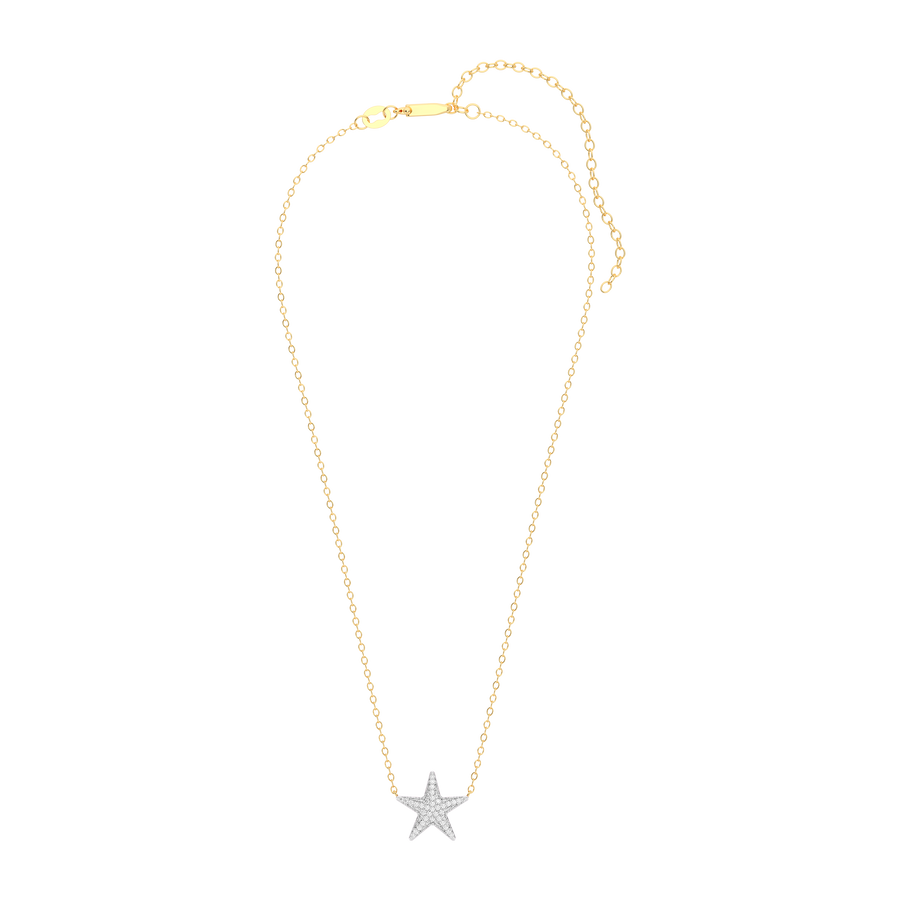 Hello Ella Star Pendant Necklace in White