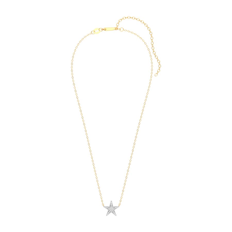 Hello Ella Star Pendant Necklace in White