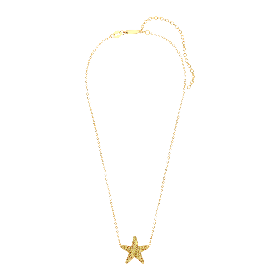 Hello Ella Star Pendant Necklace in Yellow