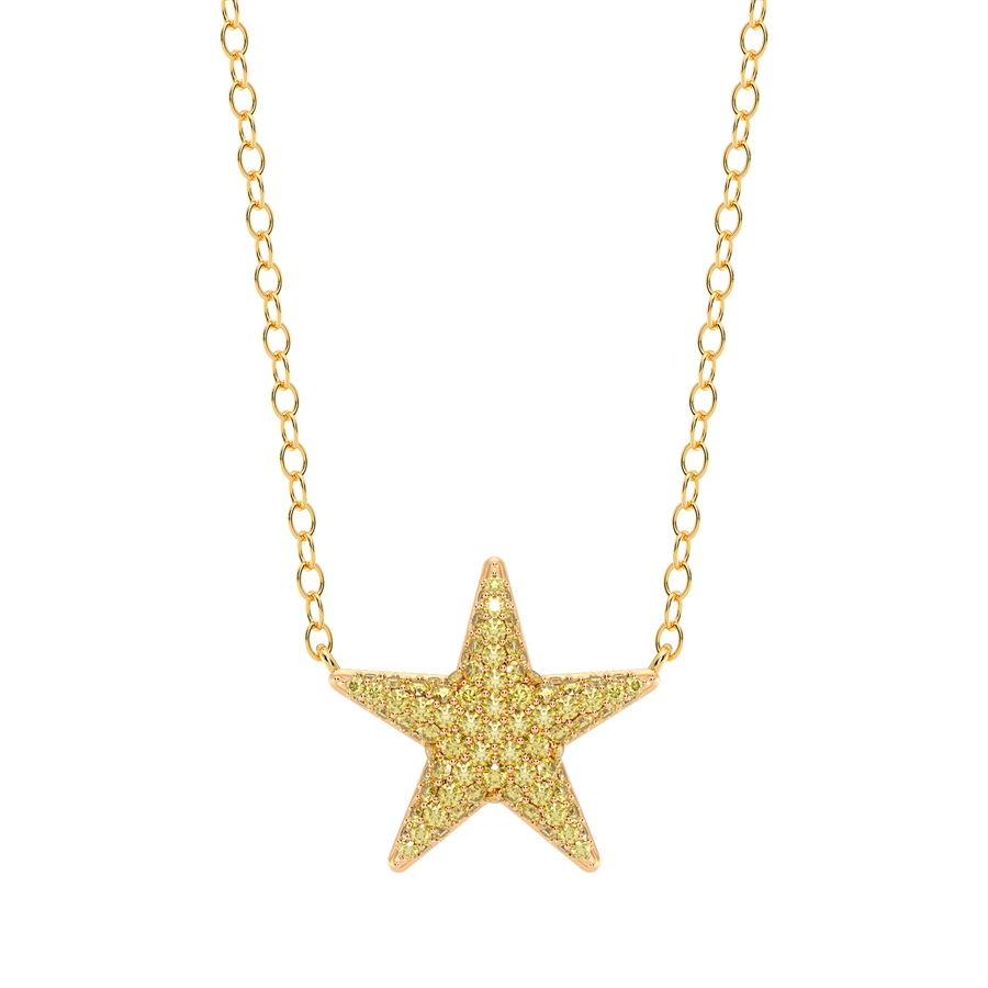 Hello Ella Star Pendant Necklace in Yellow