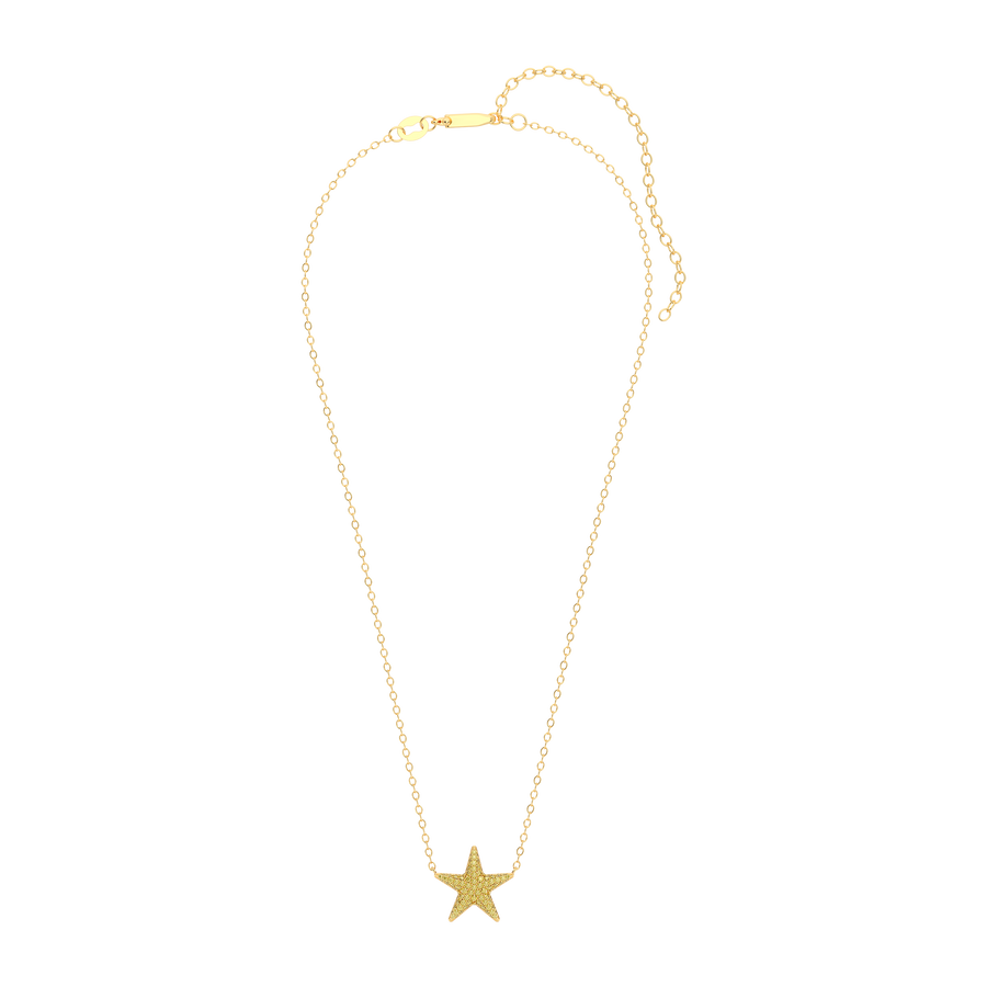Hello Ella Star Pendant Necklace in Yellow