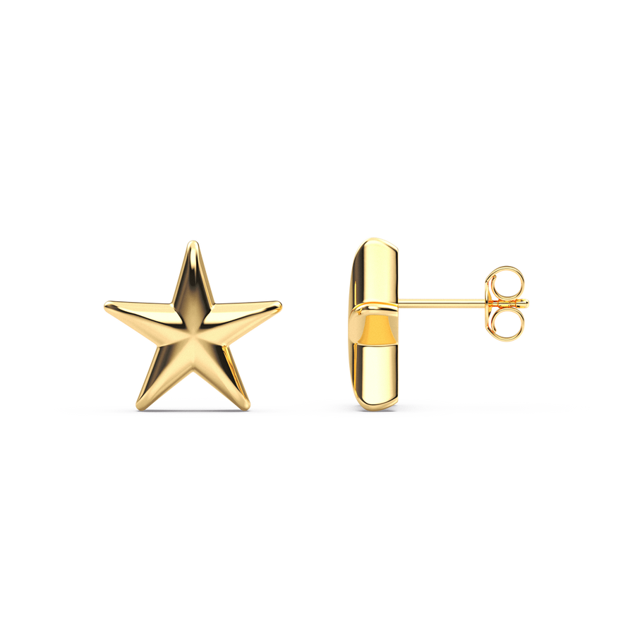 Hello Ella Star Studs in Gold