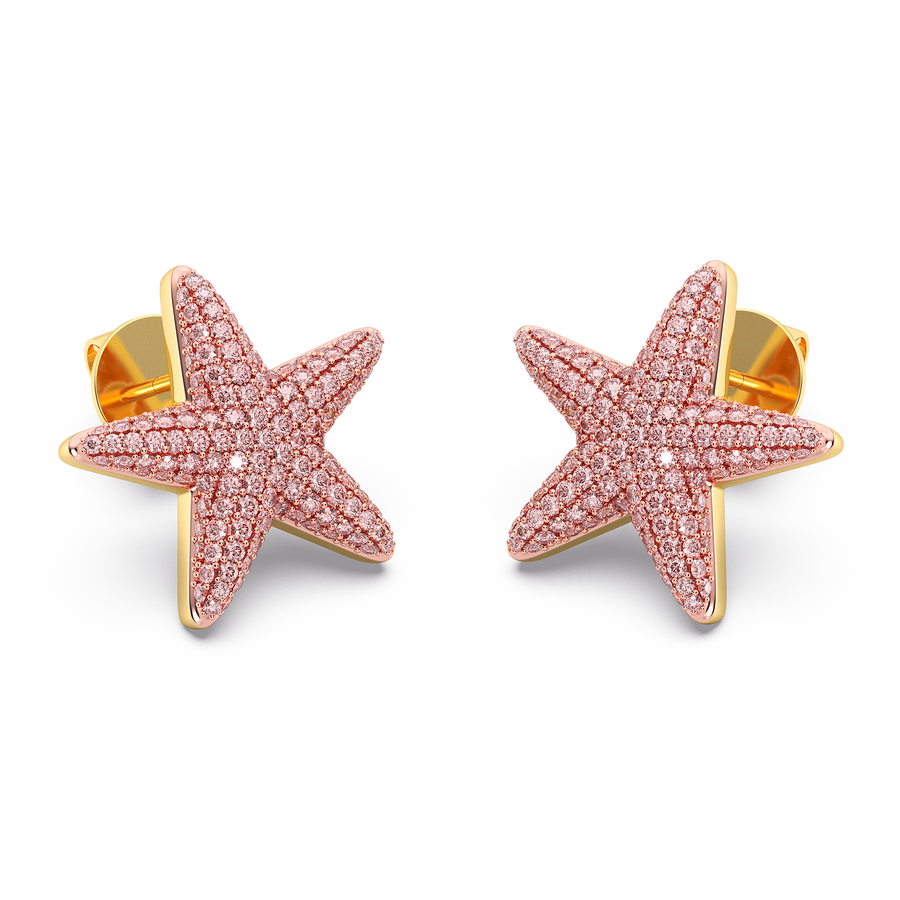 Hello Ella Star Studs in Pink