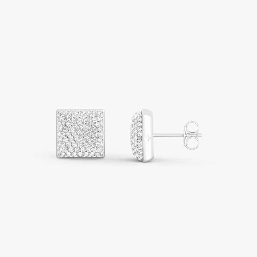 Two-Tone Community Studs in Silver