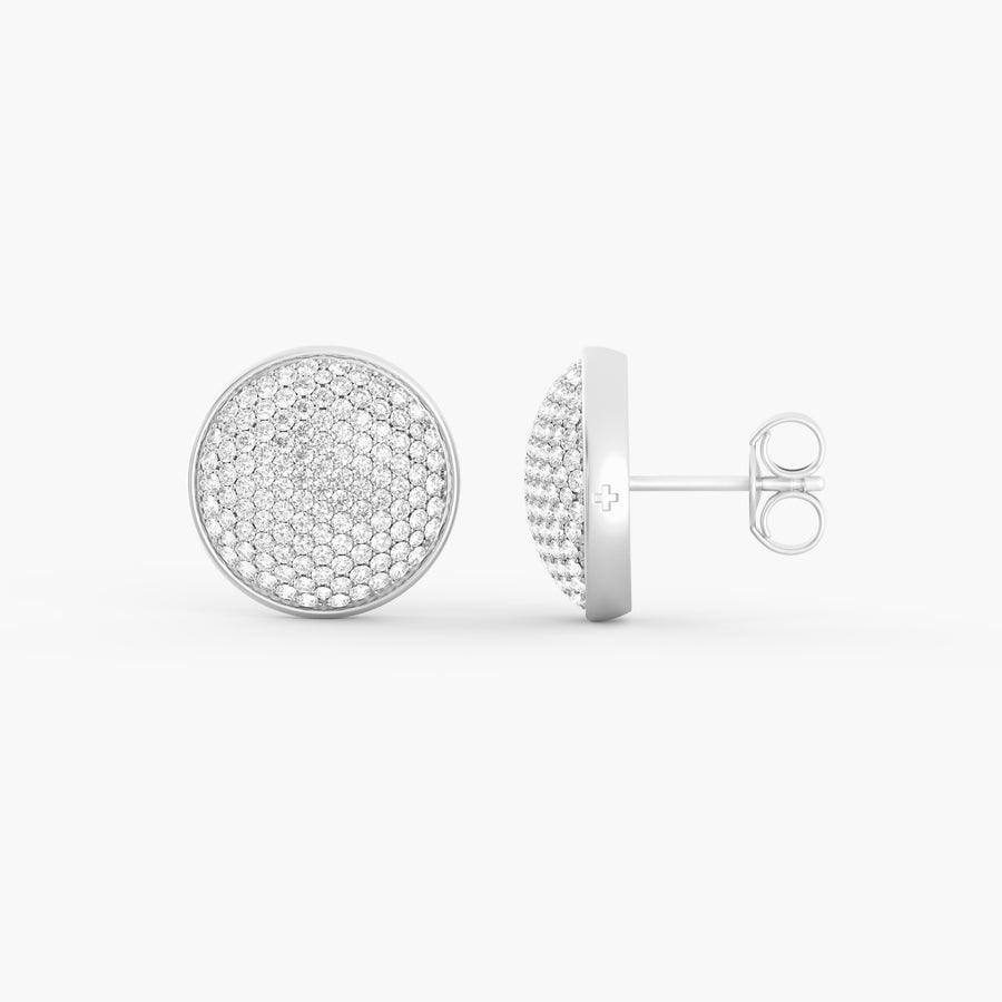 Two-Tone Unity Studs in Silver