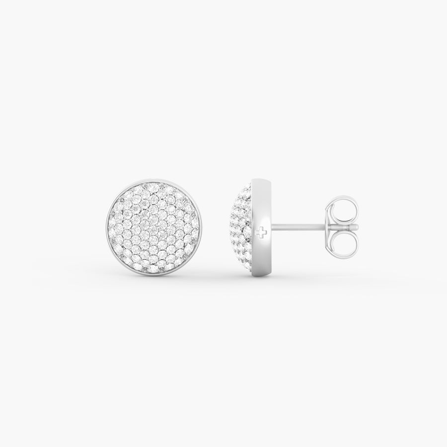 Two-Tone Unity Studs in Silver