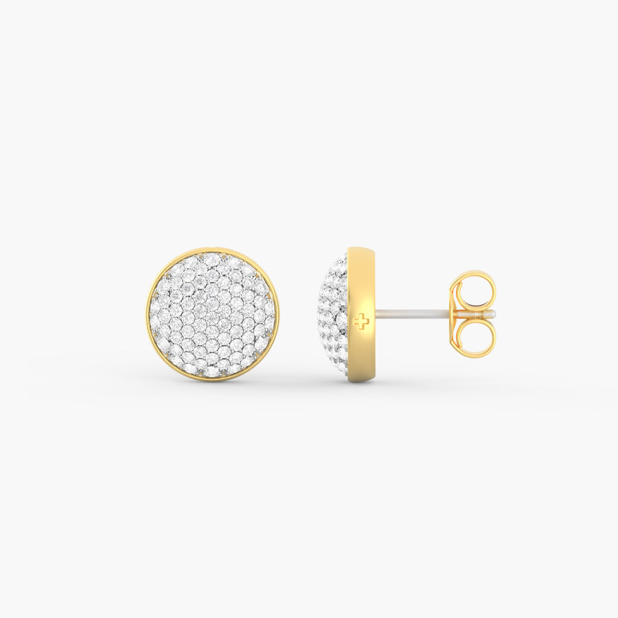 Two-Tone Unity Studs in Gold