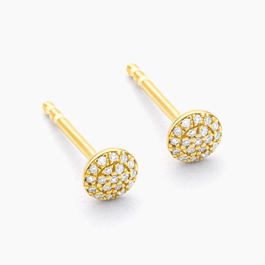 14kt Gold Round Stud Earrings