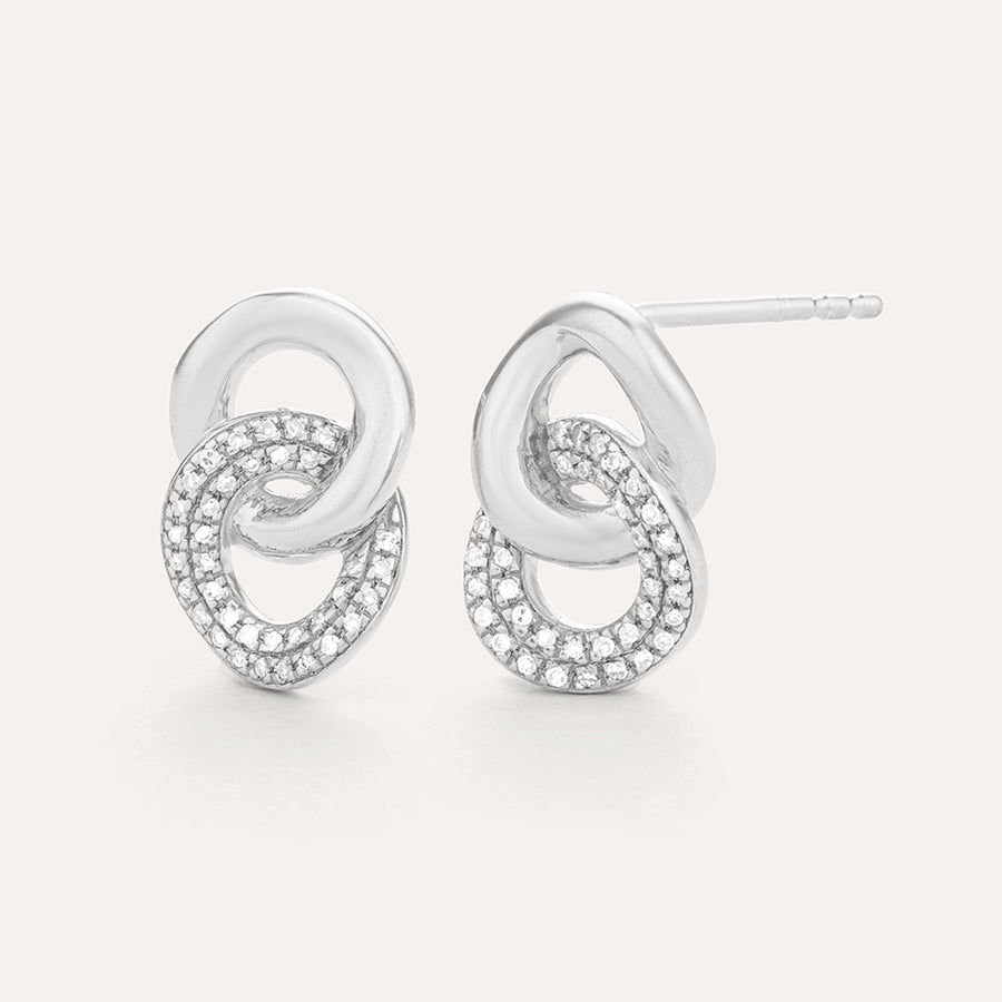 Entwined Discs Stud Earrings