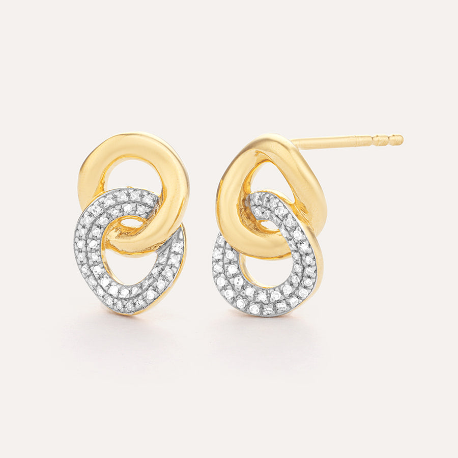 Entwined Discs Stud Earrings