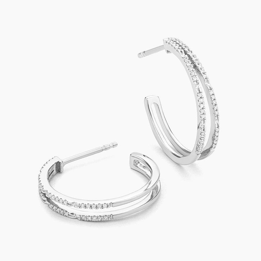 Double Bar Small Hoop Earrings - Ella Stein 