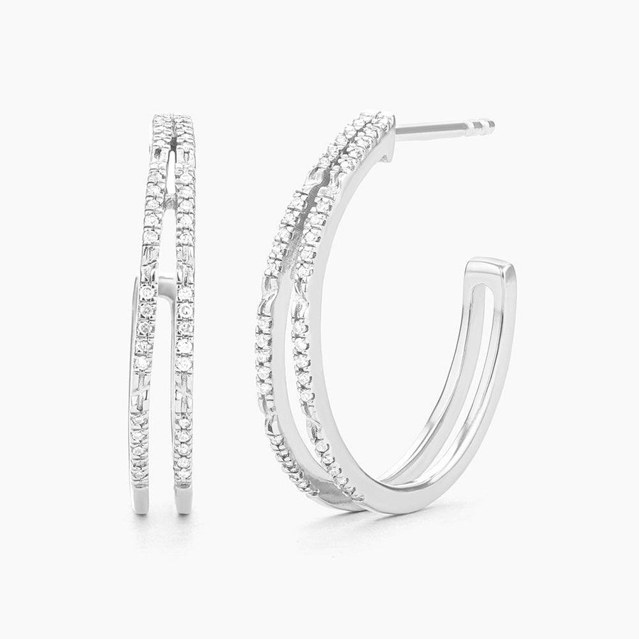 Double Bar Small Hoop Earrings - Ella Stein 