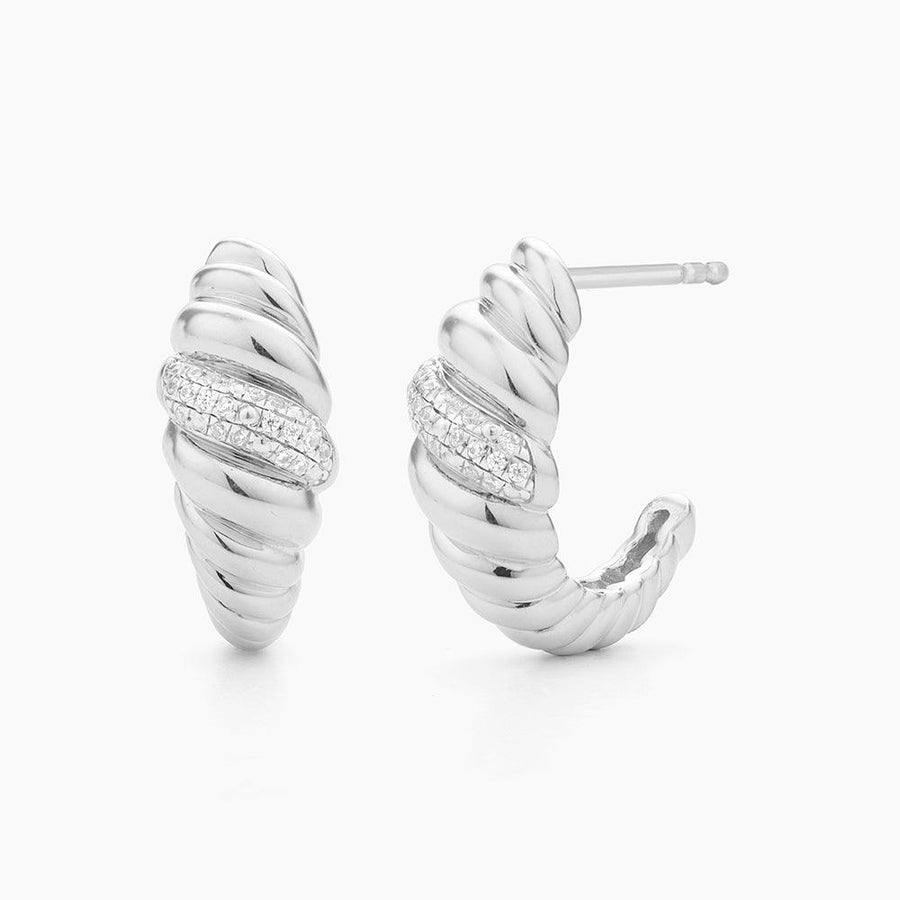 Croissant Dome Huggie Earrings - Ella Stein 