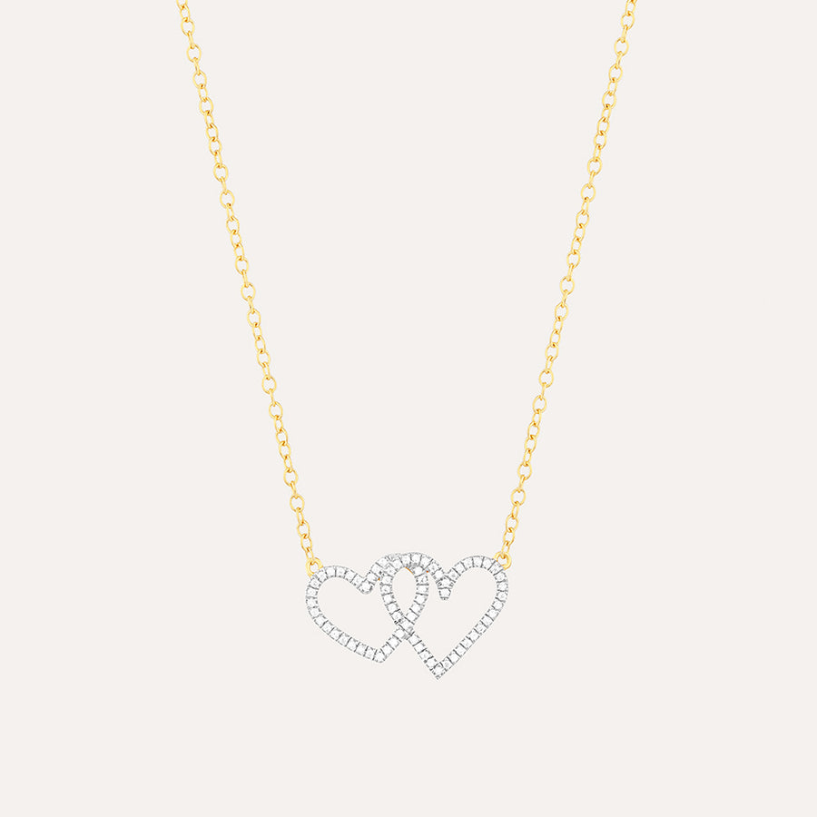 Two Hearts Pendant Necklace