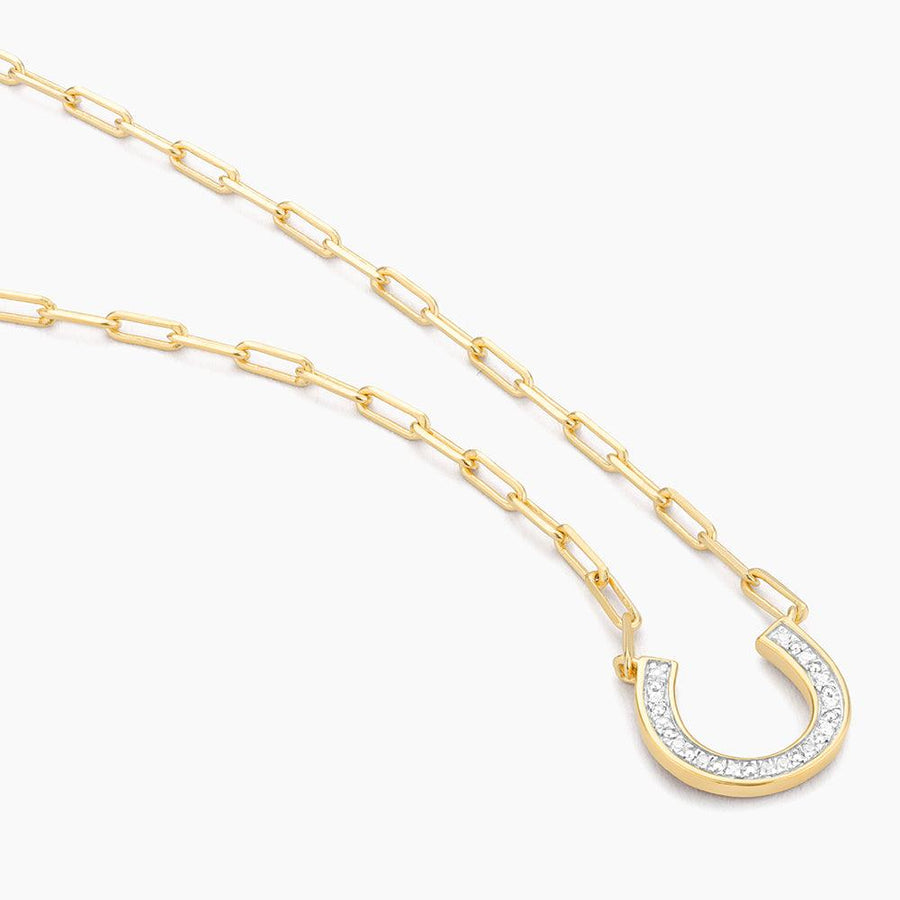 Lucky Horse Shoe Pendant Necklace - Ella Stein 