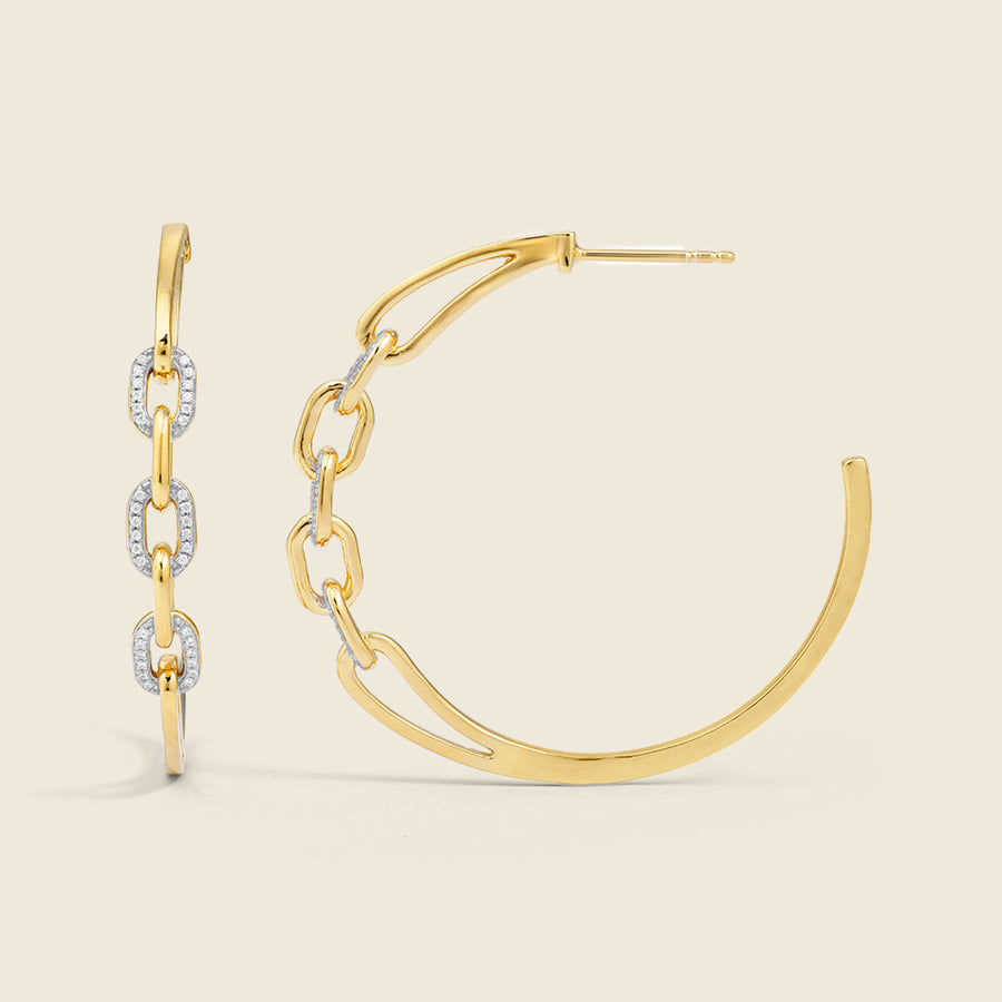 Link Up Hoop Earrings