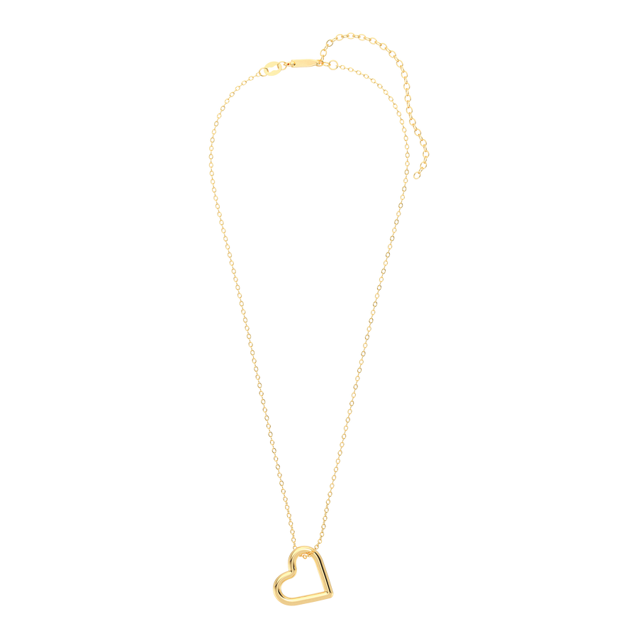 Hello Ella Whole Heart Pendant Necklace in Gold