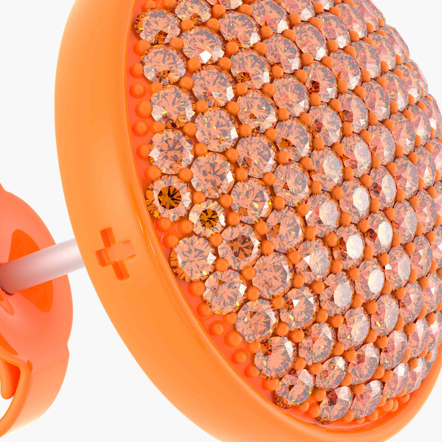 Monochrome Unity Studs in Tangerine