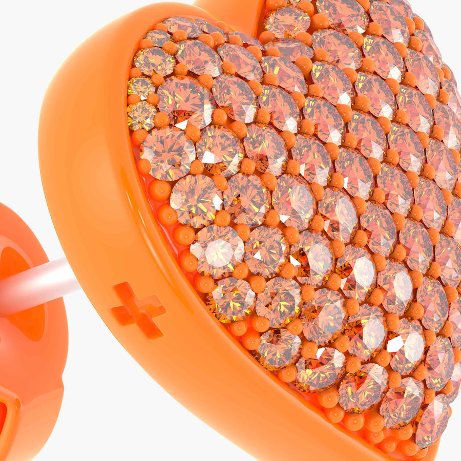 Monochrome Lover Studs in Tangerine