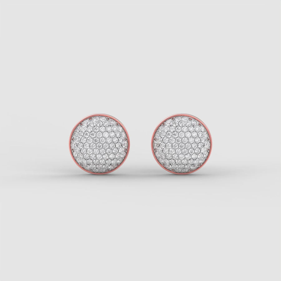 Two-Tone Unity Studs in Rose Gold