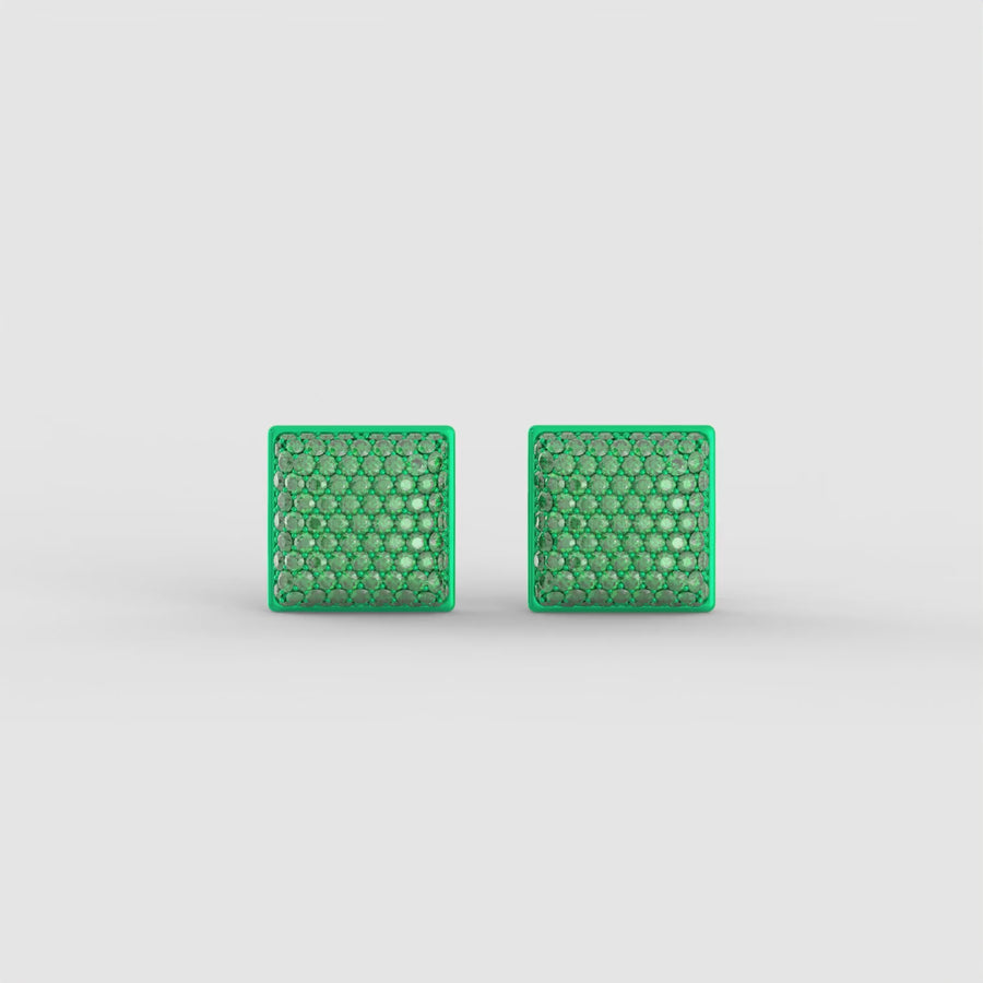 Monochrome Community Studs in Parakeet