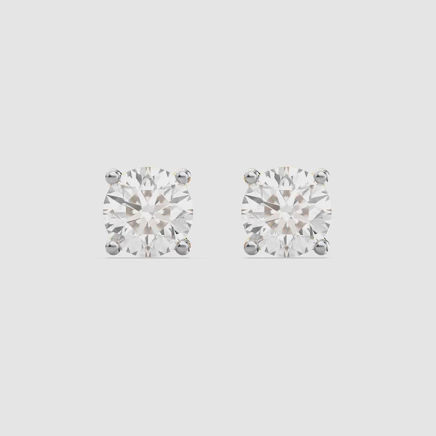 Lab-Grown 1.50 Ct Four Prong Stud Earrings