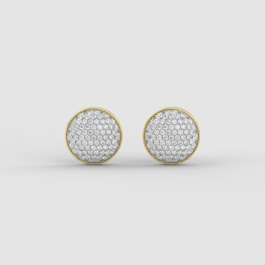 Two-Tone Unity Studs in Gold